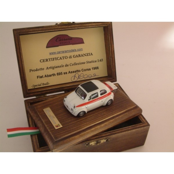 Fiat 500 Abarth 695 ss Bianco Assetto Corsa 1966 - Special Built 1:43